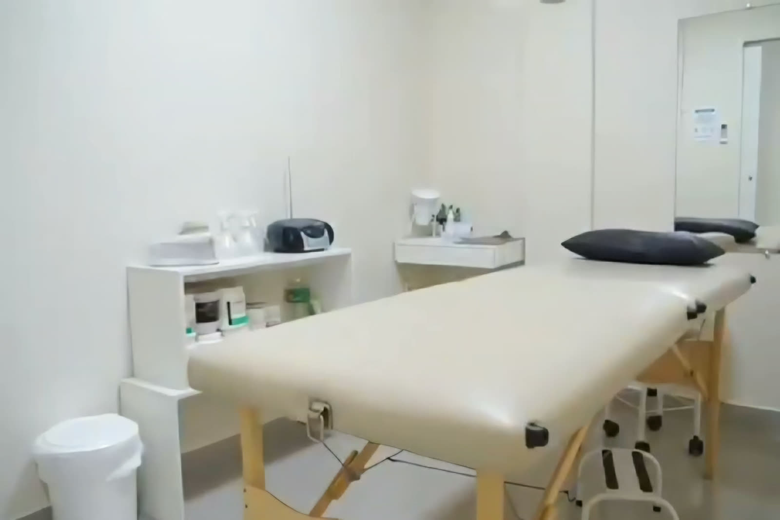 Sala de massoterapia e acupuntura